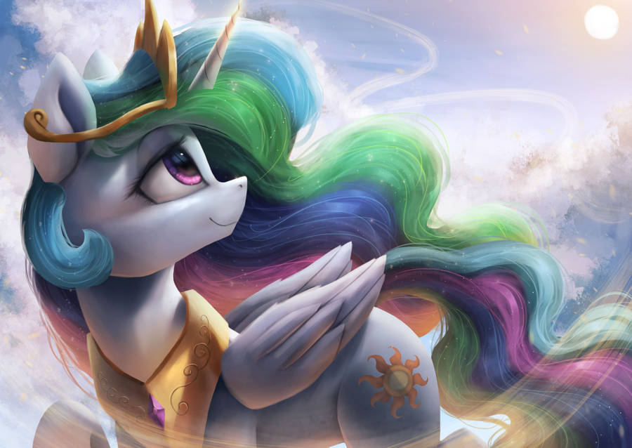 Princess Celestia Rainbow Aesthetic Wallpaper