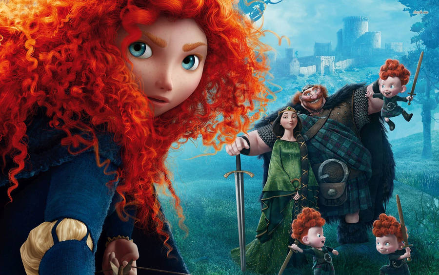 Princess Merida With Family Wallpaper