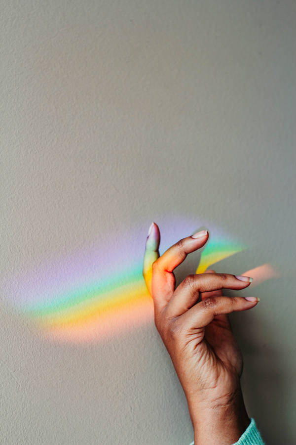 Prism Rainbow Hands Wallpaper