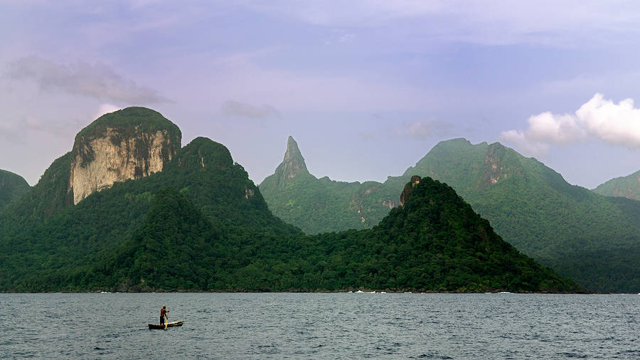 Pristine Paradise View Of Sao Tome And Principe Wallpaper