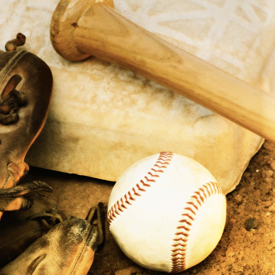 Professional Baseball Player Swinging A Bat Wallpaper