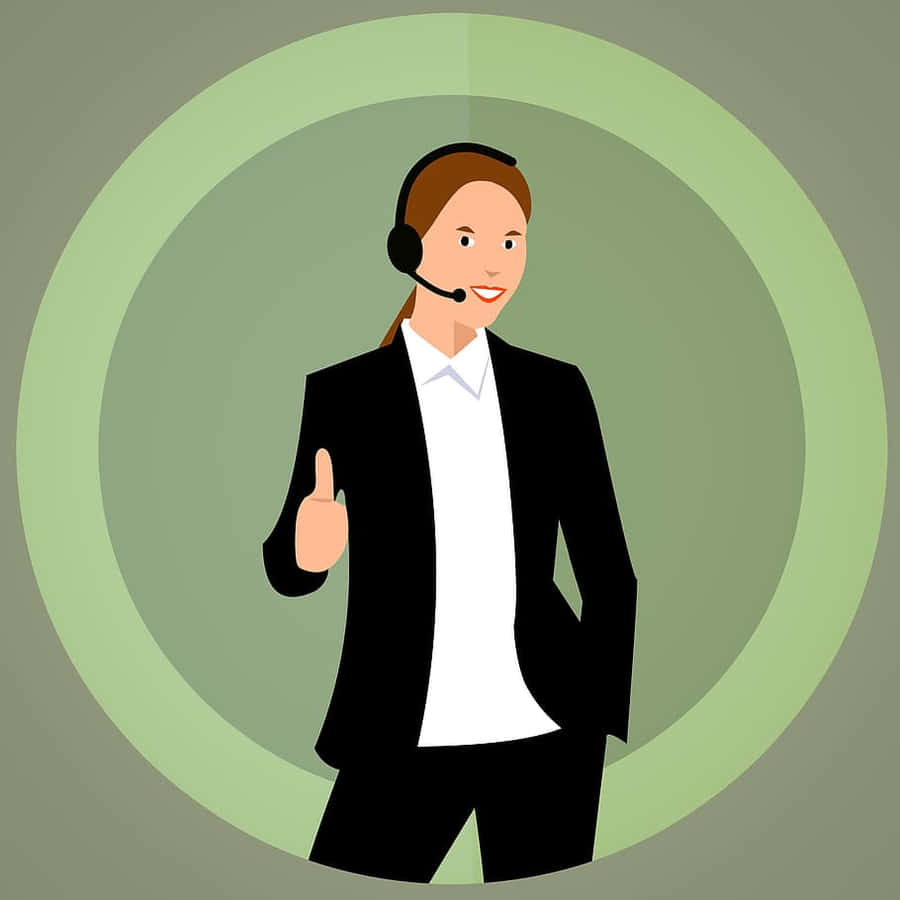 Professional Customer Support Representative Wallpaper