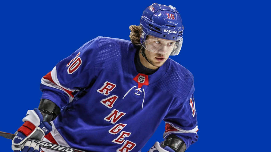 Professional Hockey Player Artemi Panarin Looking Pensively Wallpaper