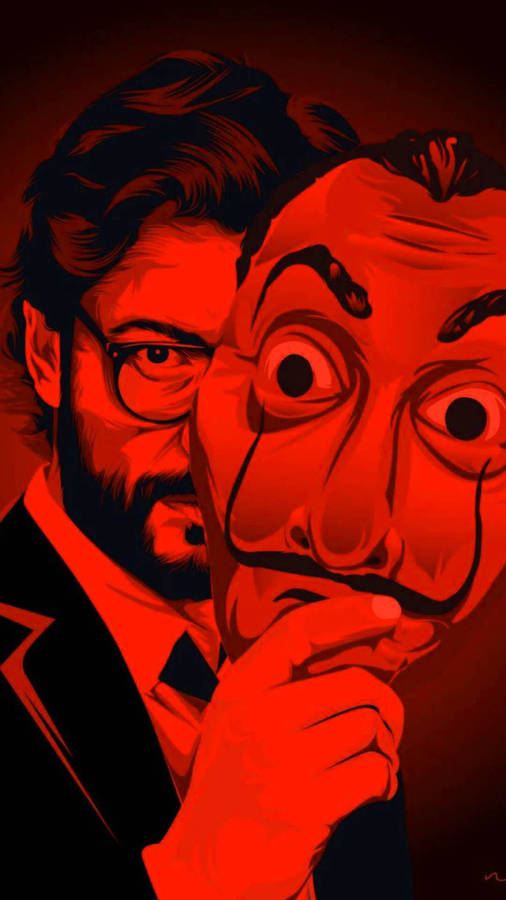 Professor Digital Painting 1080x1920 Money Heist Wallpaper