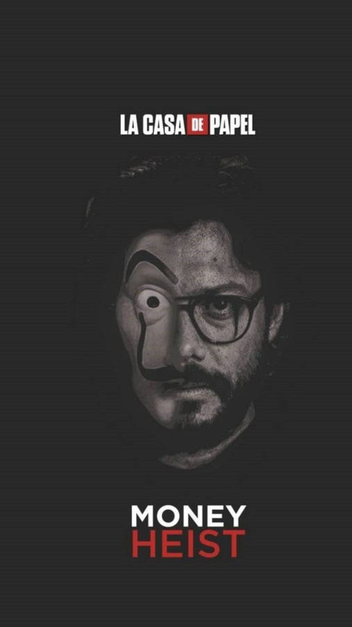 Professor Money Heist 4k Half Mask Face Wallpaper