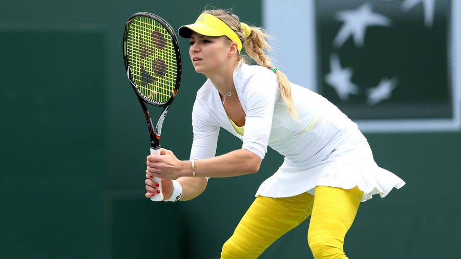 Progressive Tennis Athlete Maria Kirilenko In Action Wallpaper