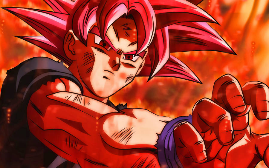 Projecting Energy Black Goku Rose 4k Wallpaper