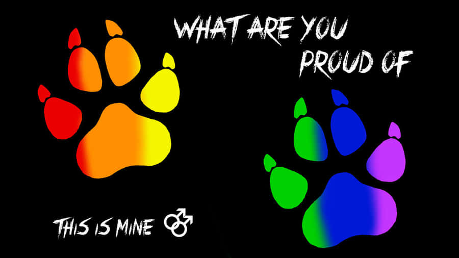 Proud Paw Print Art Wallpaper