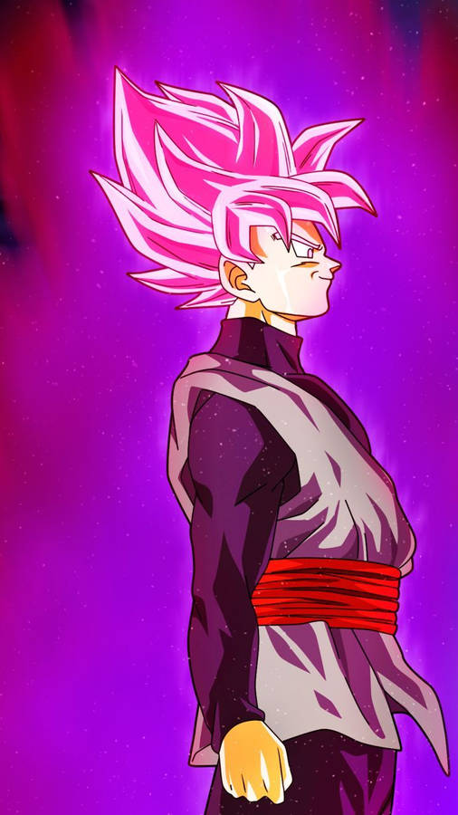 Proud Stance Of Black Goku Phone Wallpaper