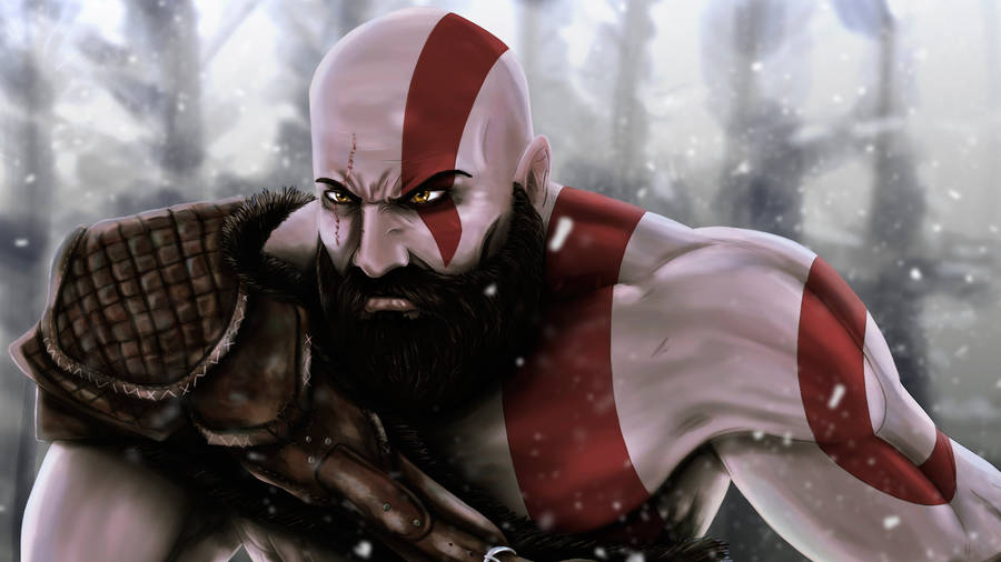 Ps4 Kratos Digital Art Wallpaper