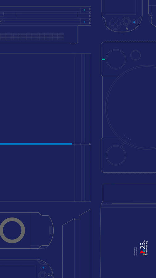 Psp Schematics Blue Aesthetic Wallpaper