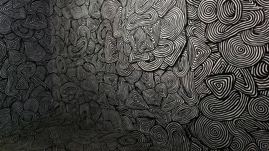 Psychedelic Irregular Spiral Wallpaper