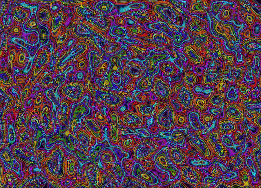 Psychedelic Messy Art Pattern Wallpaper