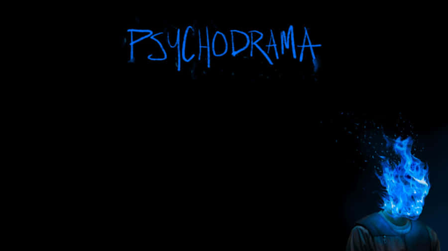 Psychodrama Blue Flame Head Wallpaper