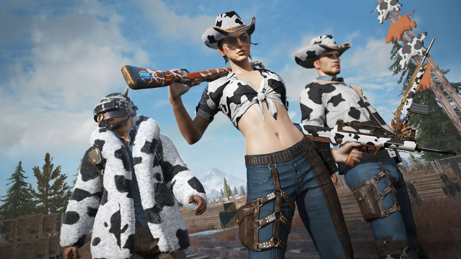 Pubg Squad Year Of The Cow Skin Wallpaper