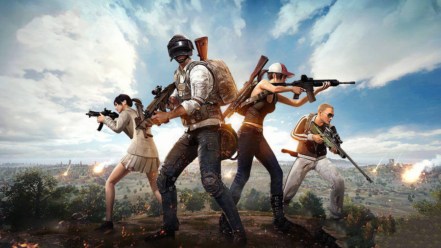 Pubg Team Of Four 4k Wallpaper