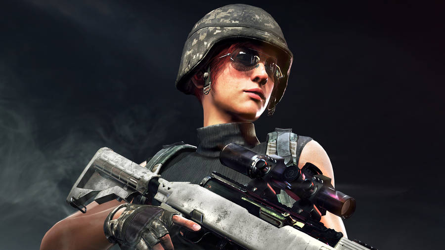 Pubg Thumbnail Girl With Helmet Wallpaper