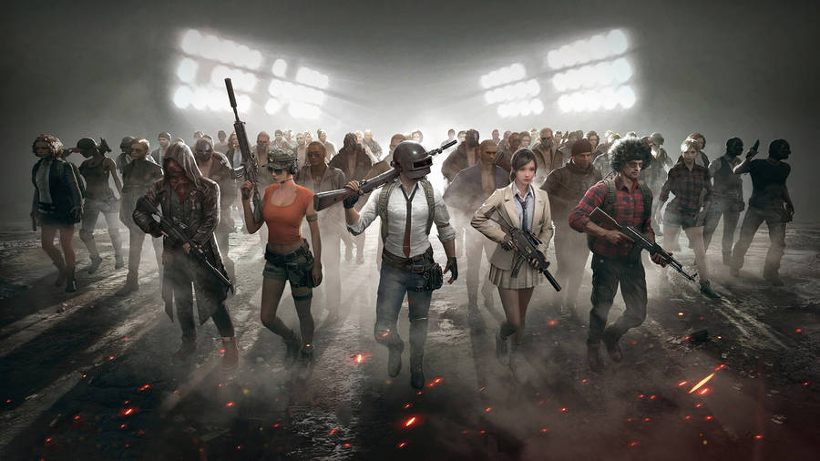 Pubg Thumbnail Marching Unknown Players Wallpaper