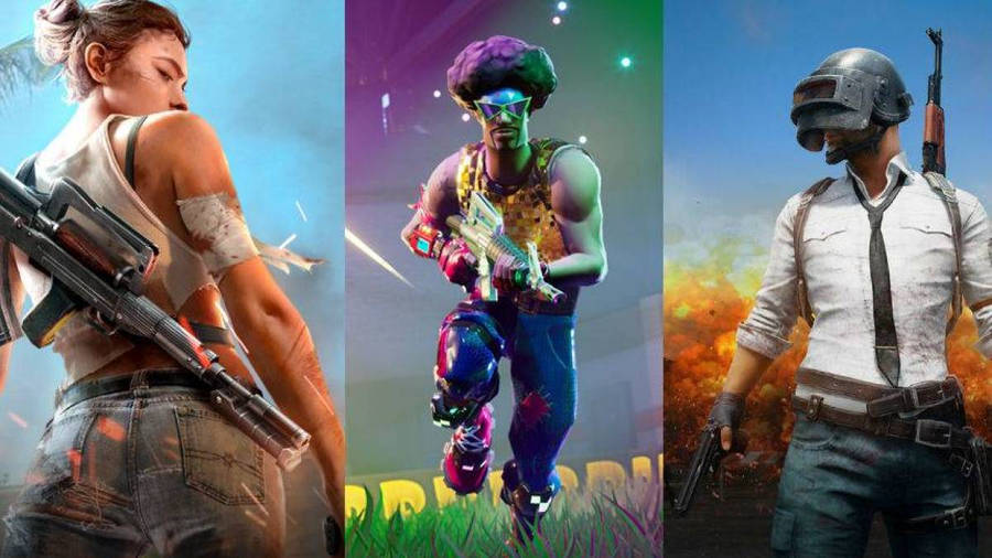 Pubg Vs Free Fire Vs Fortnite Wallpaper