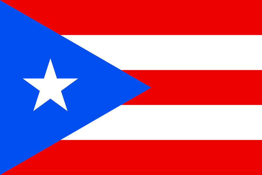 Puerto Rican Flag Minimalist Illustration Wallpaper