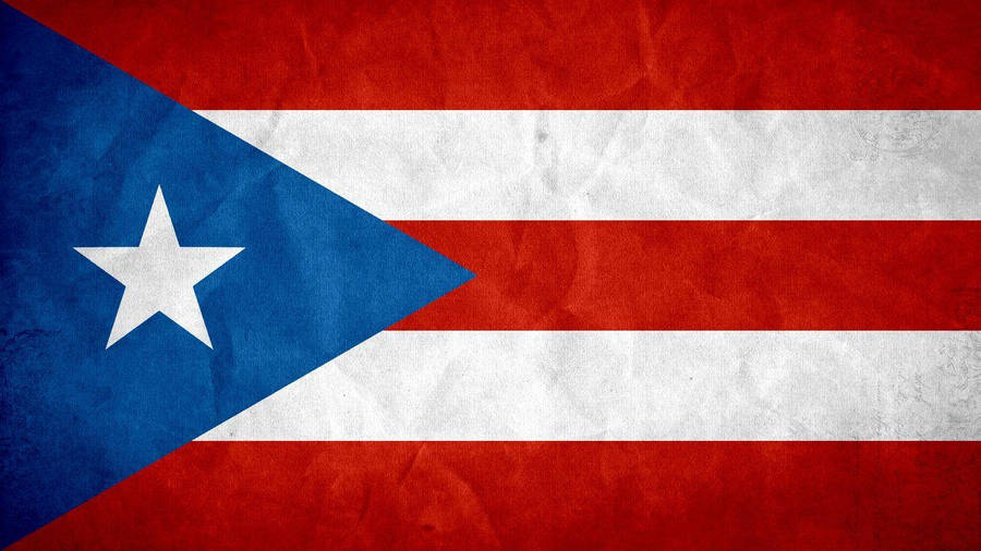 Puerto Rican Flag With Creases Wallpaper