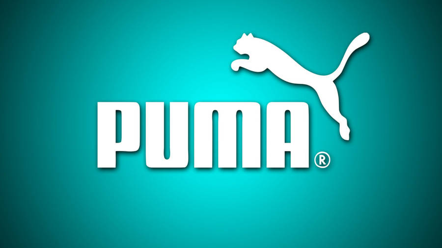 Puma Logo In Mint Green Wallpaper