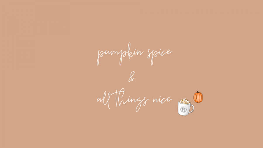 Pumpkin Spice Beige Aesthetic Desktop Wallpaper