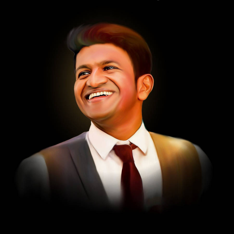 Puneeth Rajkumar Digital Art Wallpaper