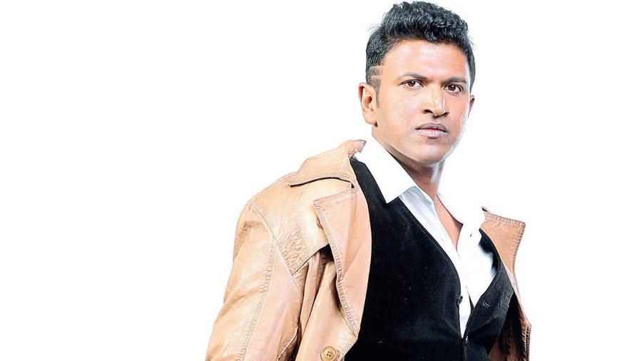 Puneeth Rajkumar White Background Wallpaper