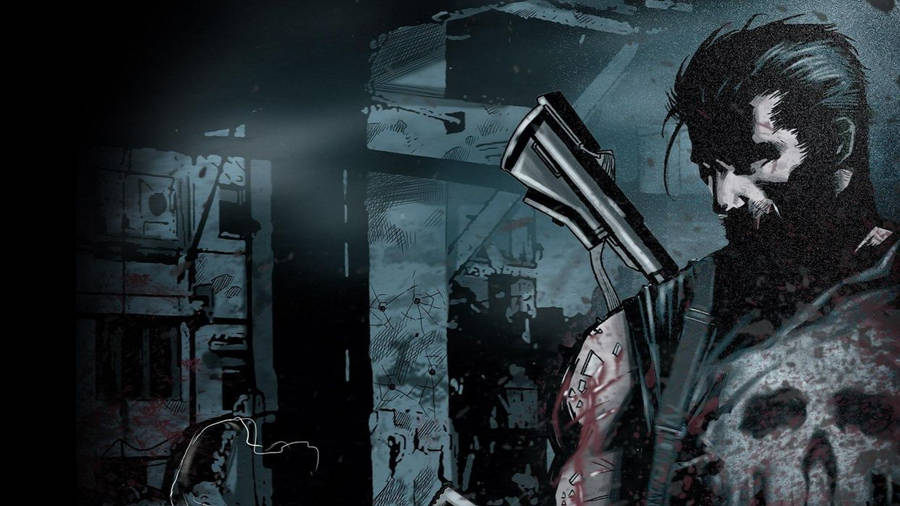 Punisher Comics Dark Building Wallpaper