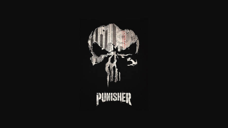 Punisher Logo In Black Wallpaper