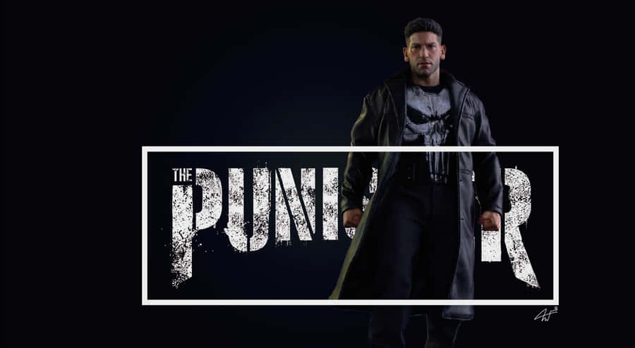 Punisher Wiord Man Standing Desktop Wallpaper