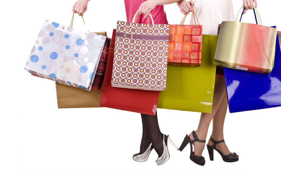 Purchase With Colorful Bags Wallpaper