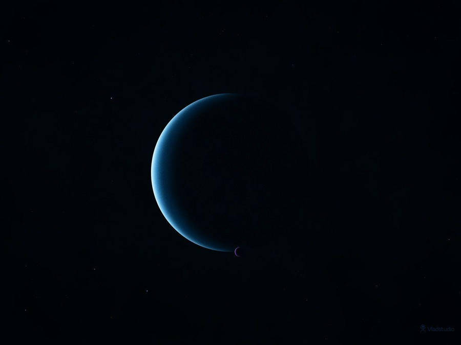 Pure Black Space And Edge Of Planet Wallpaper