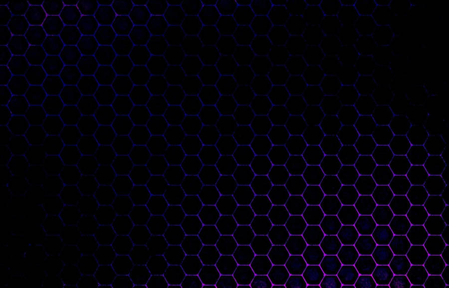 Pure Black With Honeycomb Pattern Wallpaper
