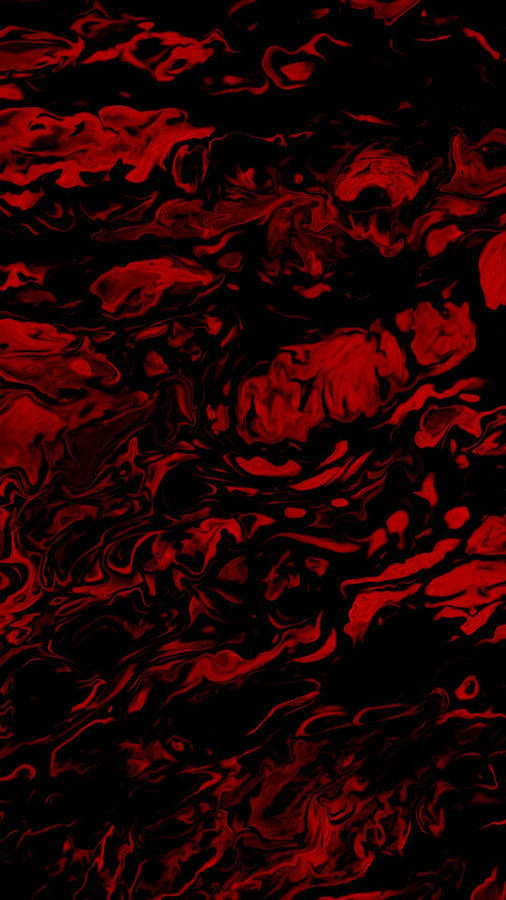 Pure Red Fluid Pattern Wallpaper