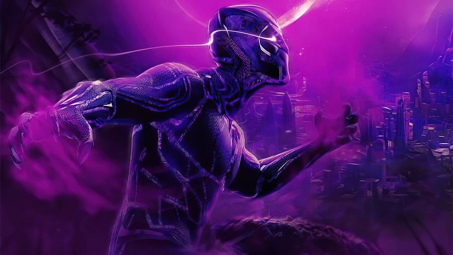 Purple Aesthetic Black Panther Wakanda Forever Wallpaper