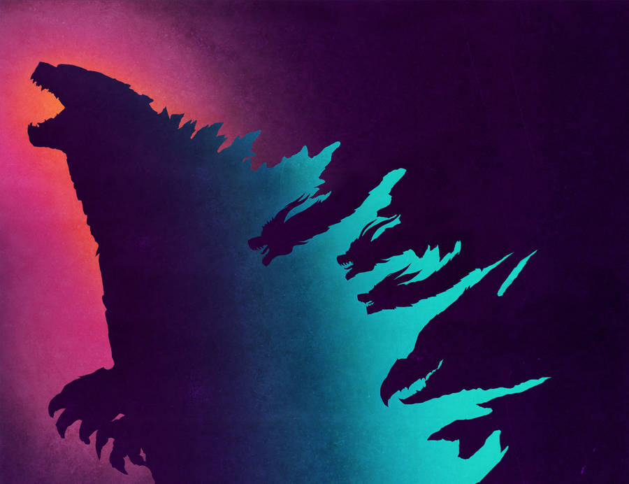 Purple Aesthetic Godzilla King Of The Monsters Hd Wallpaper