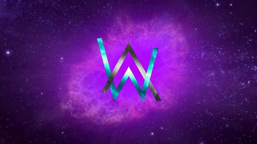 Purple Alan Walker Logo Wallpaper