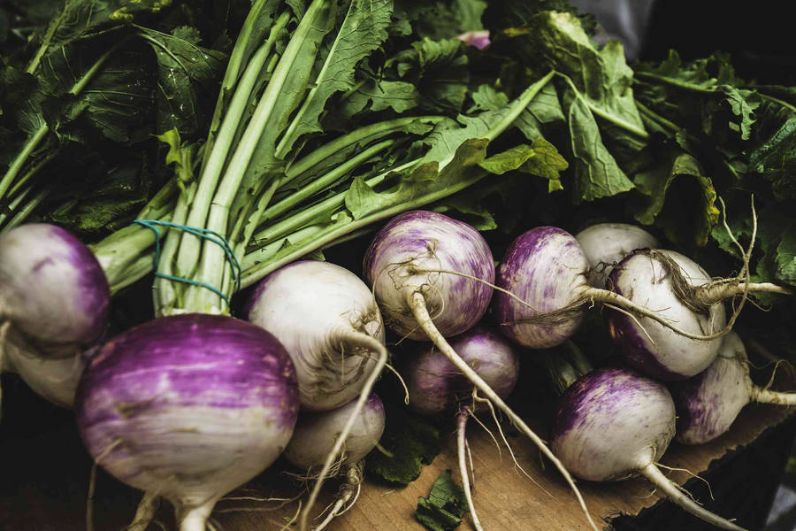 Purple And White Turnips Wallpaper