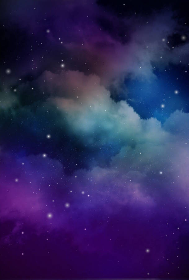 Purple Blue Galaxy Lock Screen Wallpaper