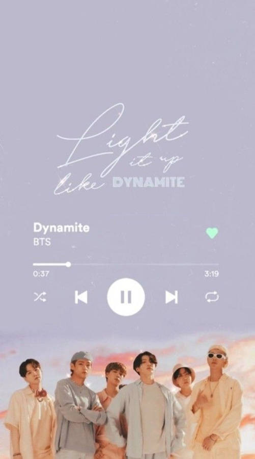 Purple Bts Dynamite Media Player Wallpaper