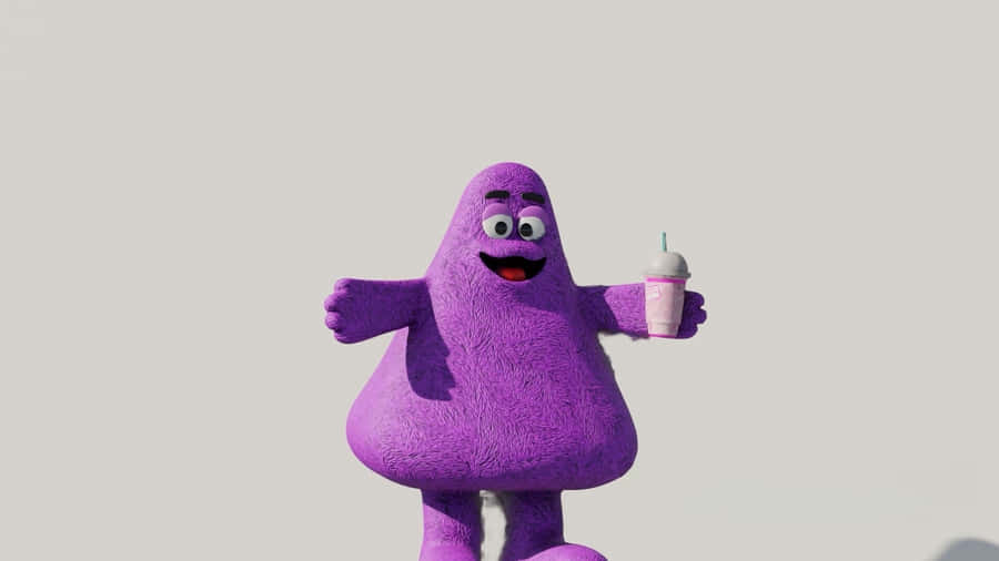 Purple_ Character_ With_ Drink Wallpaper