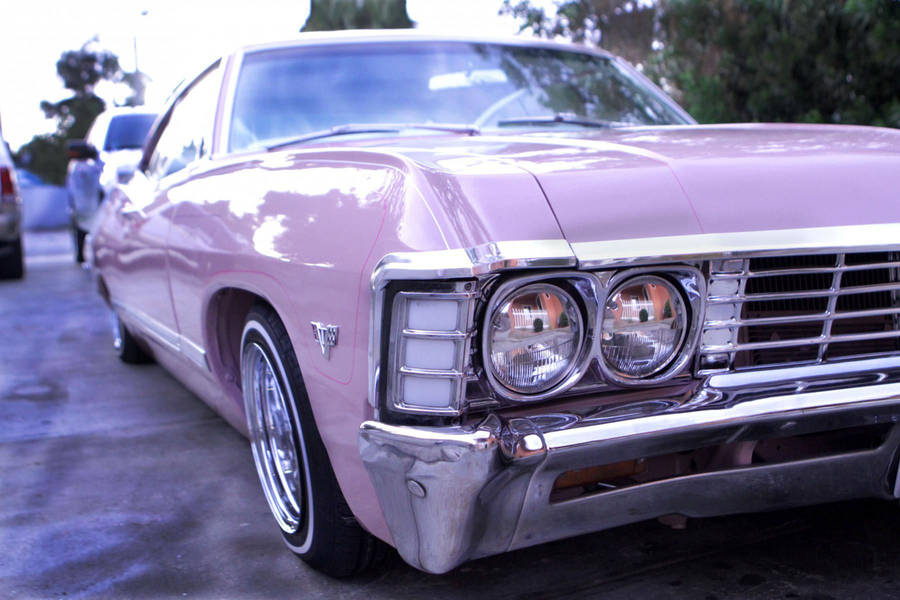 Purple Chevrolet Impala 1967 Wallpaper