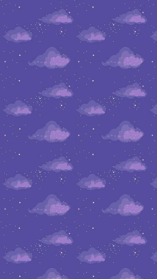 Purple Clouds Pattern Wallpaper