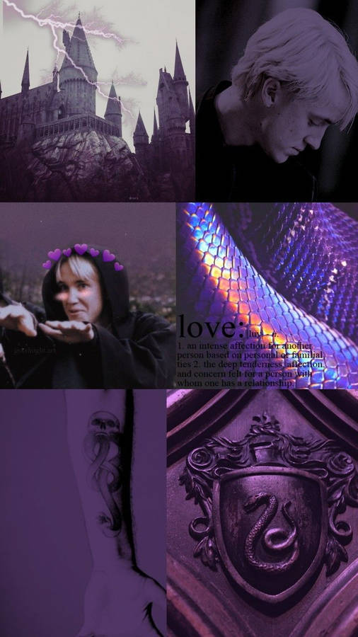 Purple Draco Malfoy Aesthetic Wallpaper