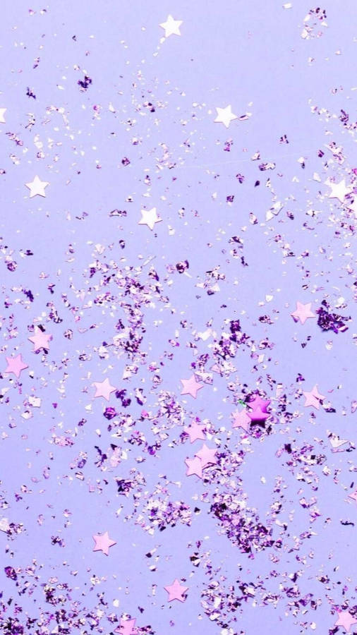 Purple Glitter And Stars Preppy Pfp Wallpaper