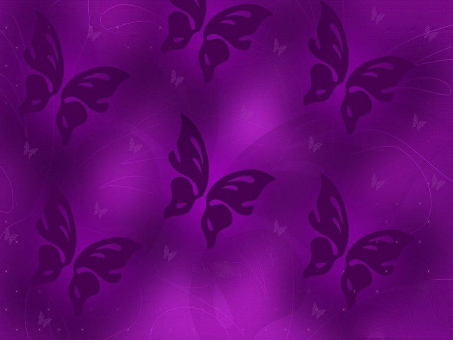 Purple Gradient Butterfly Pattern Wallpaper
