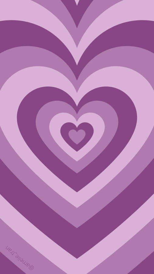 Purple Heart Loop Preppy Pfp Wallpaper