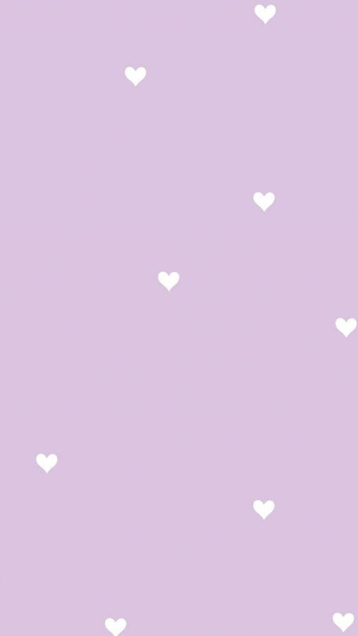 Purple Hearts Pastel Aesthetic Wallpaper